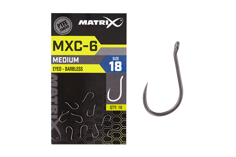 Matrix MXC-6 Medium Eyed Barbless Hooks - Fishermania